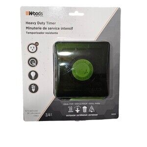 Outdoor 24-Hour Heavy Duty Mechanical Plug-In Timer, 2 Grounded Outlets -50012WD